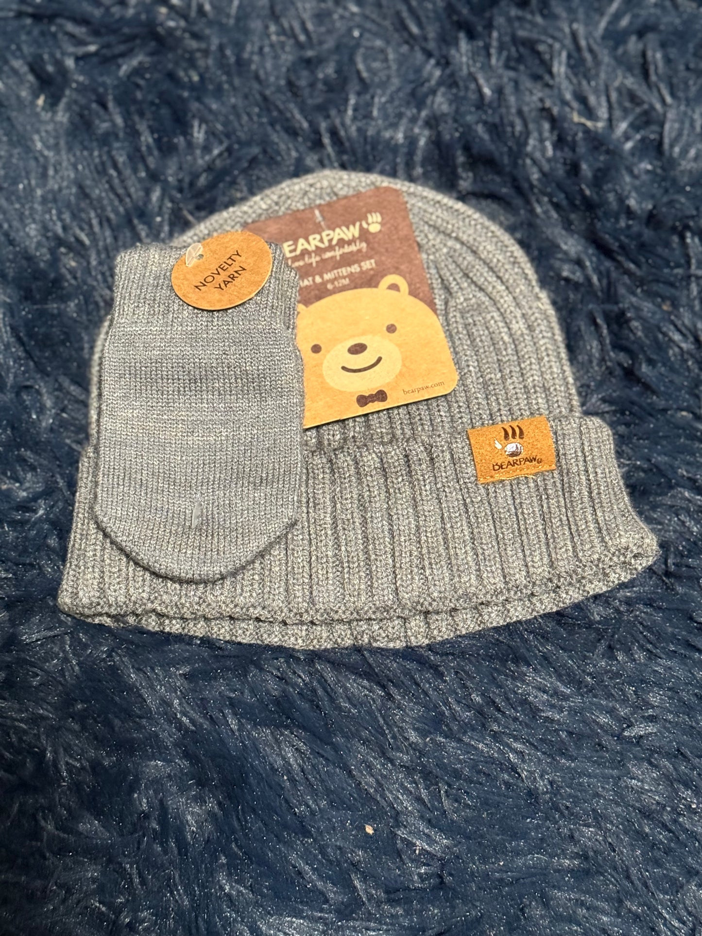 Hat & mitten set, size 6-12m