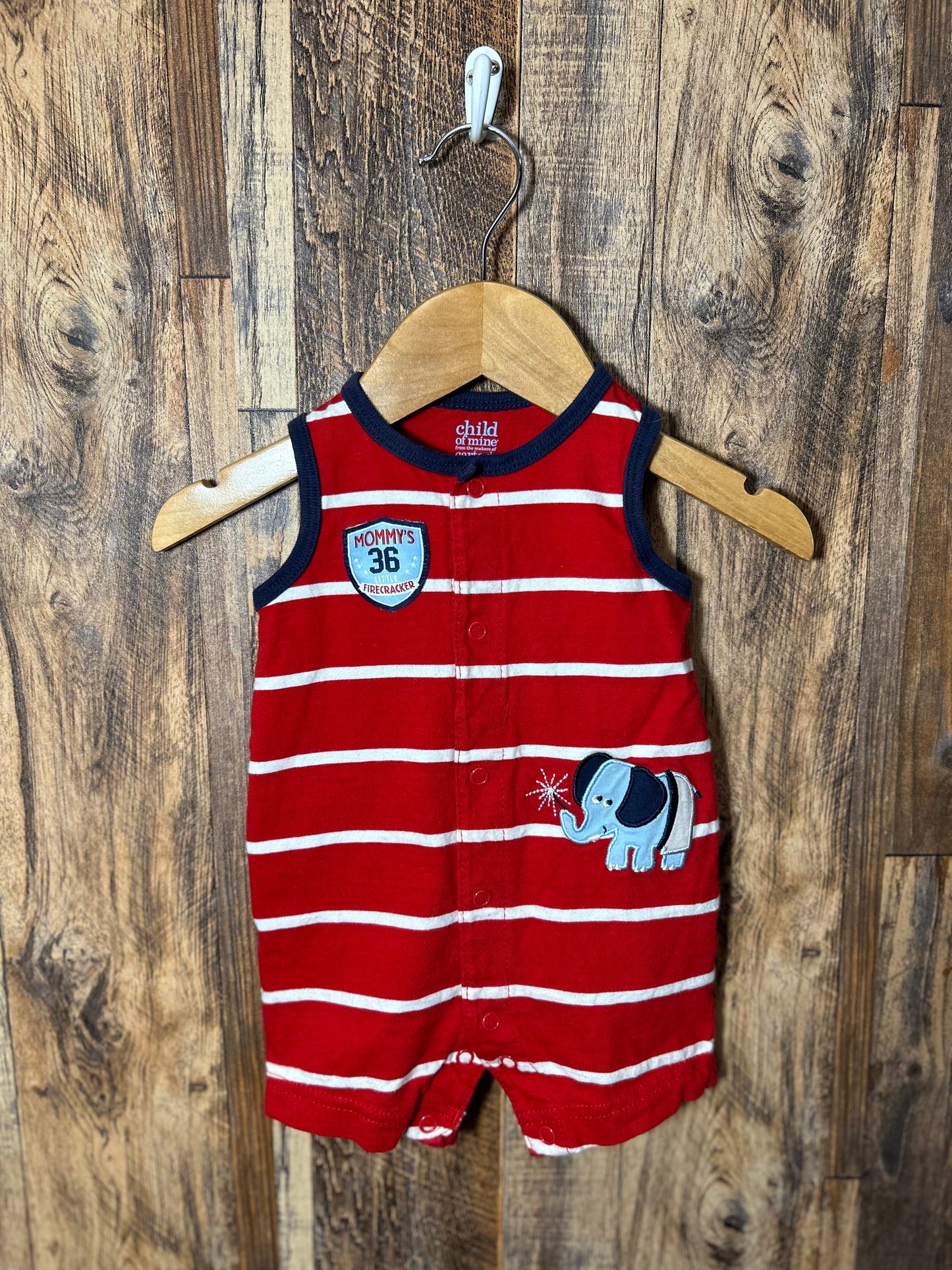 Patriotic romper, size 0-3m