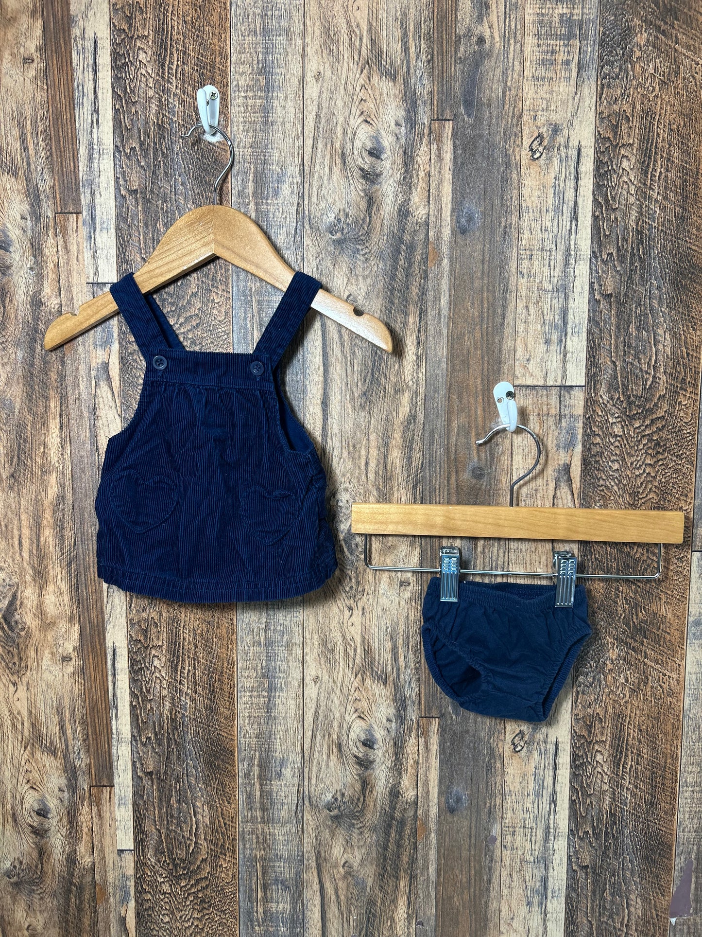 Corduroy dress w/ lollies, size NB