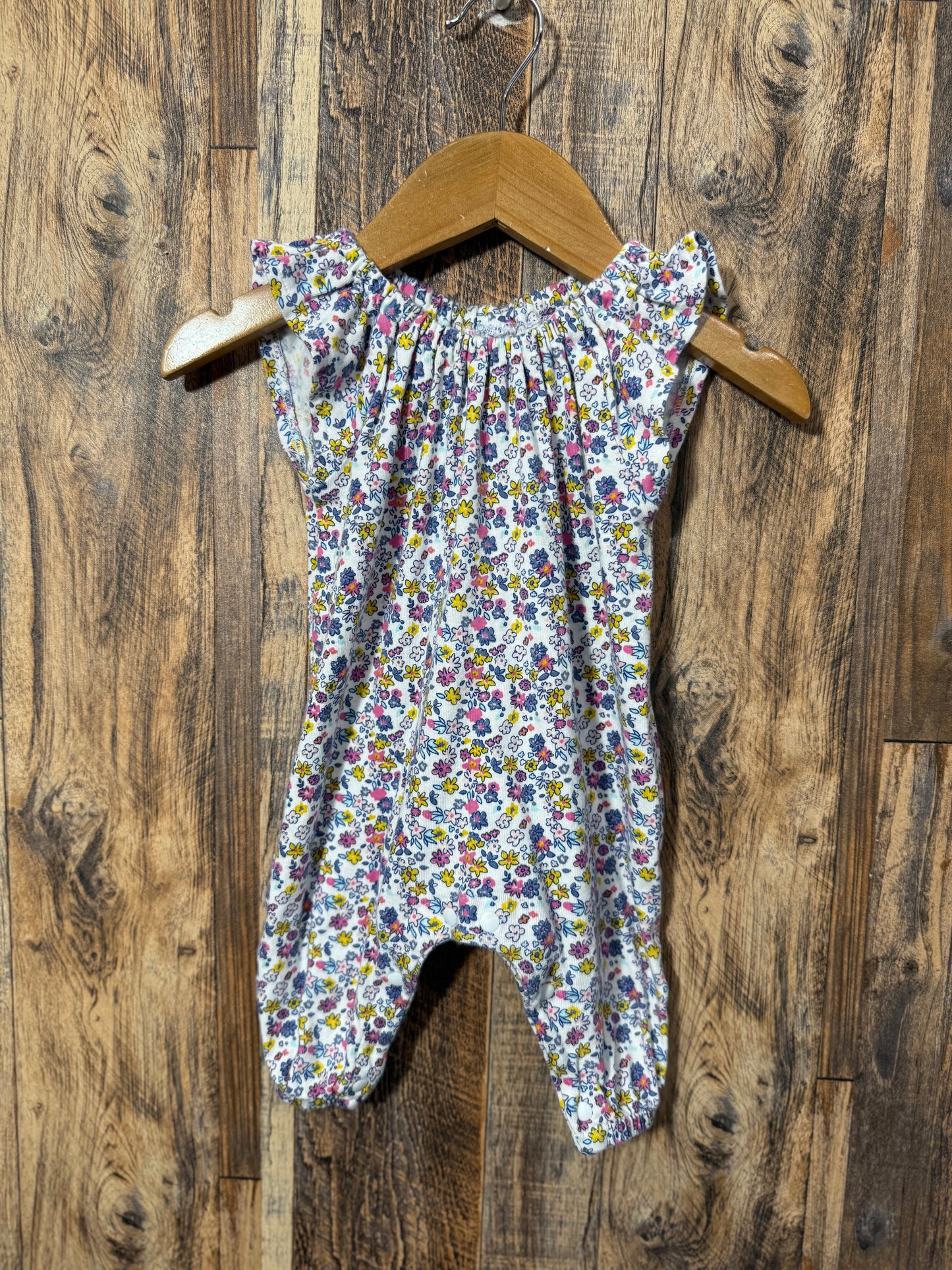 Organic cotton romper, size 0-3m