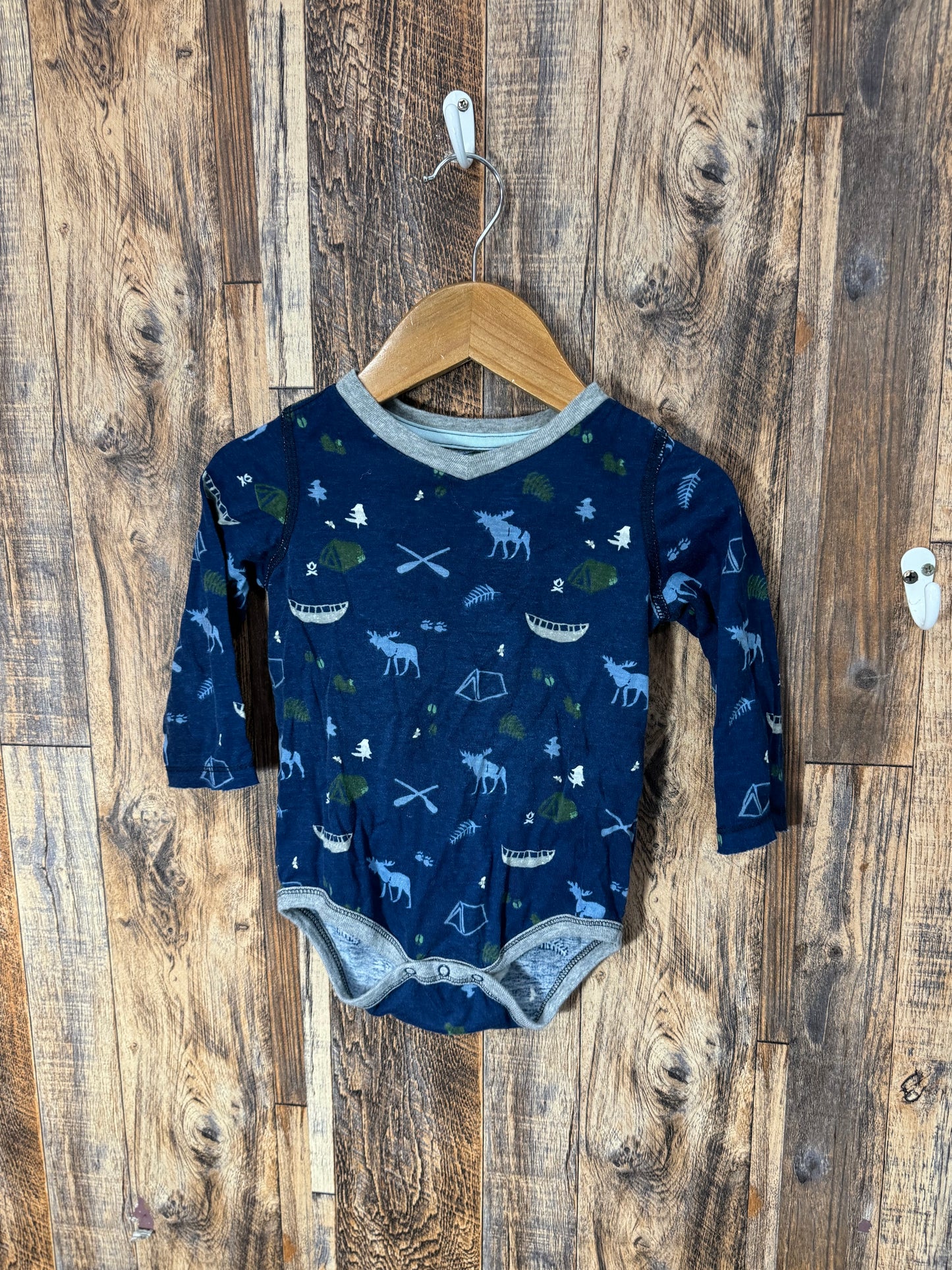 Organic cotton LS shirt, size 12m