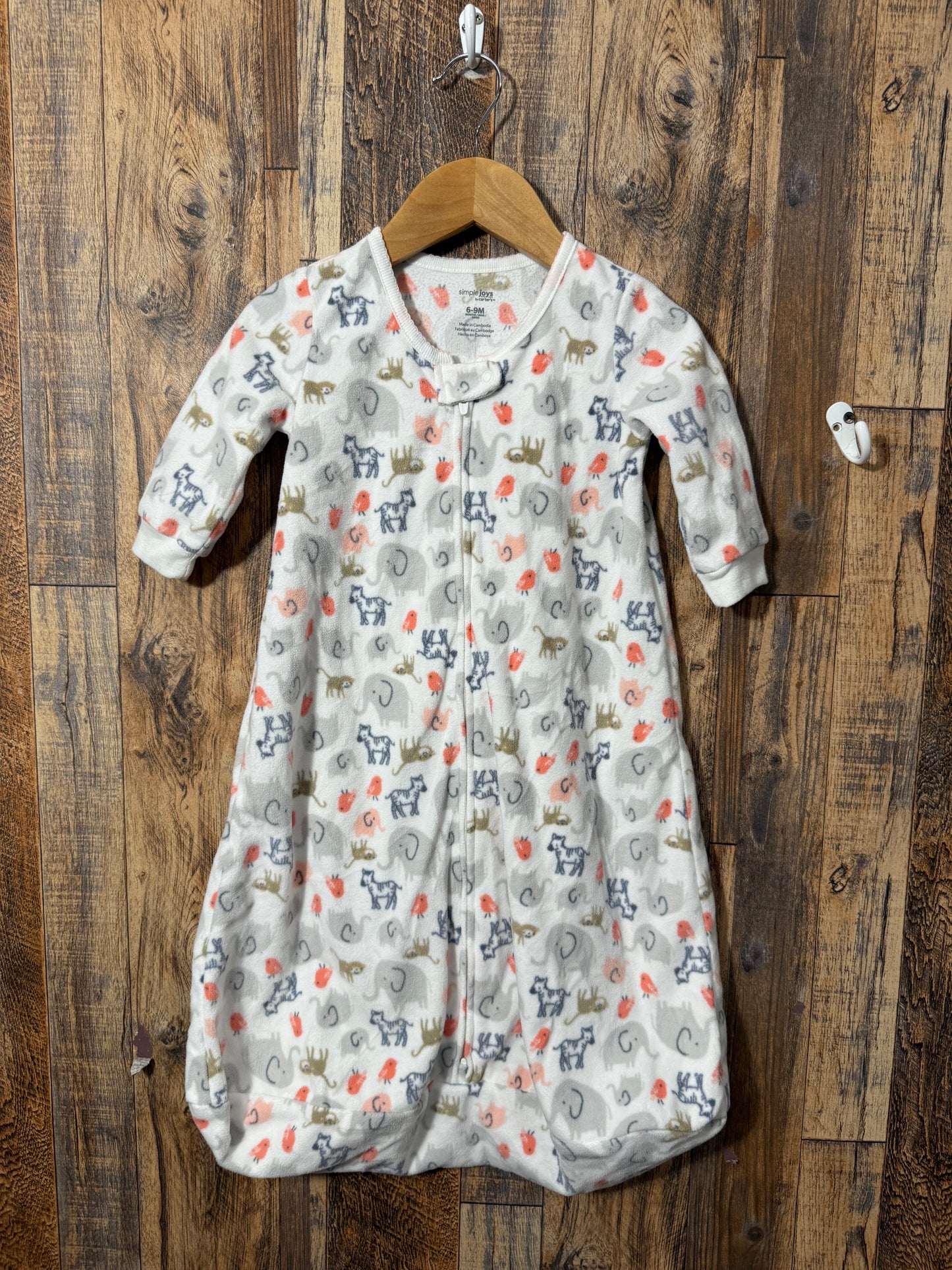 Fleece sleep sack, size 6-9m