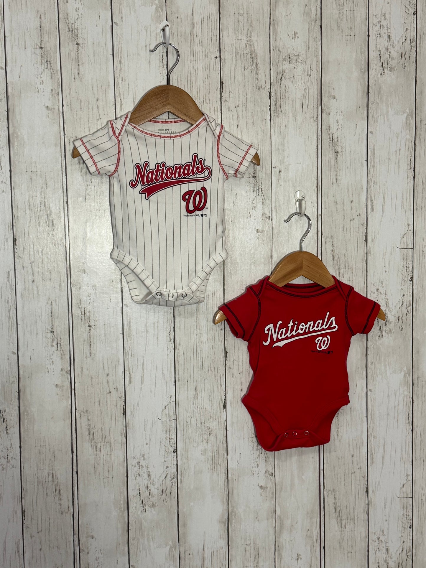 Nationals 2pc onesie set, size 0-3m