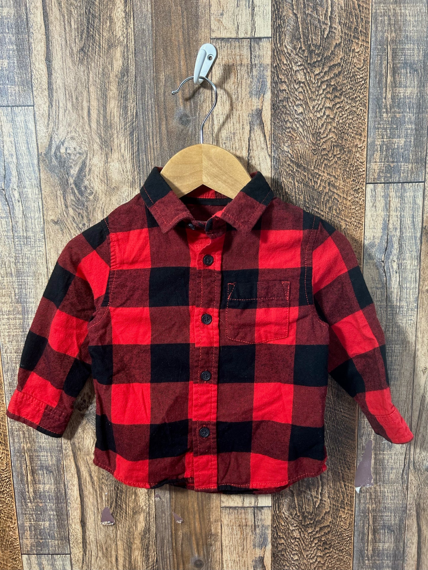Flannel button up, size 18m