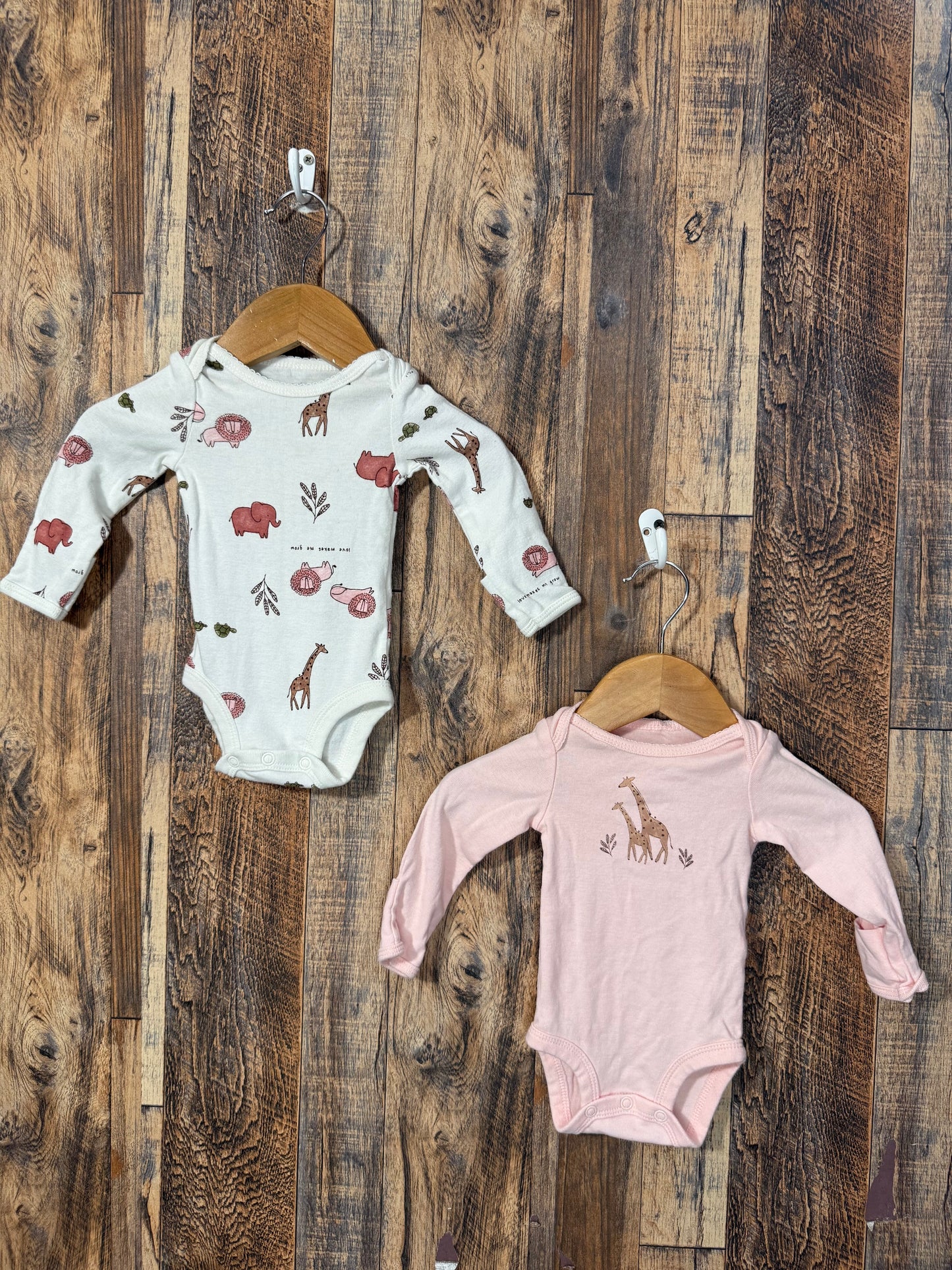 2pc LS onesie set, size NB