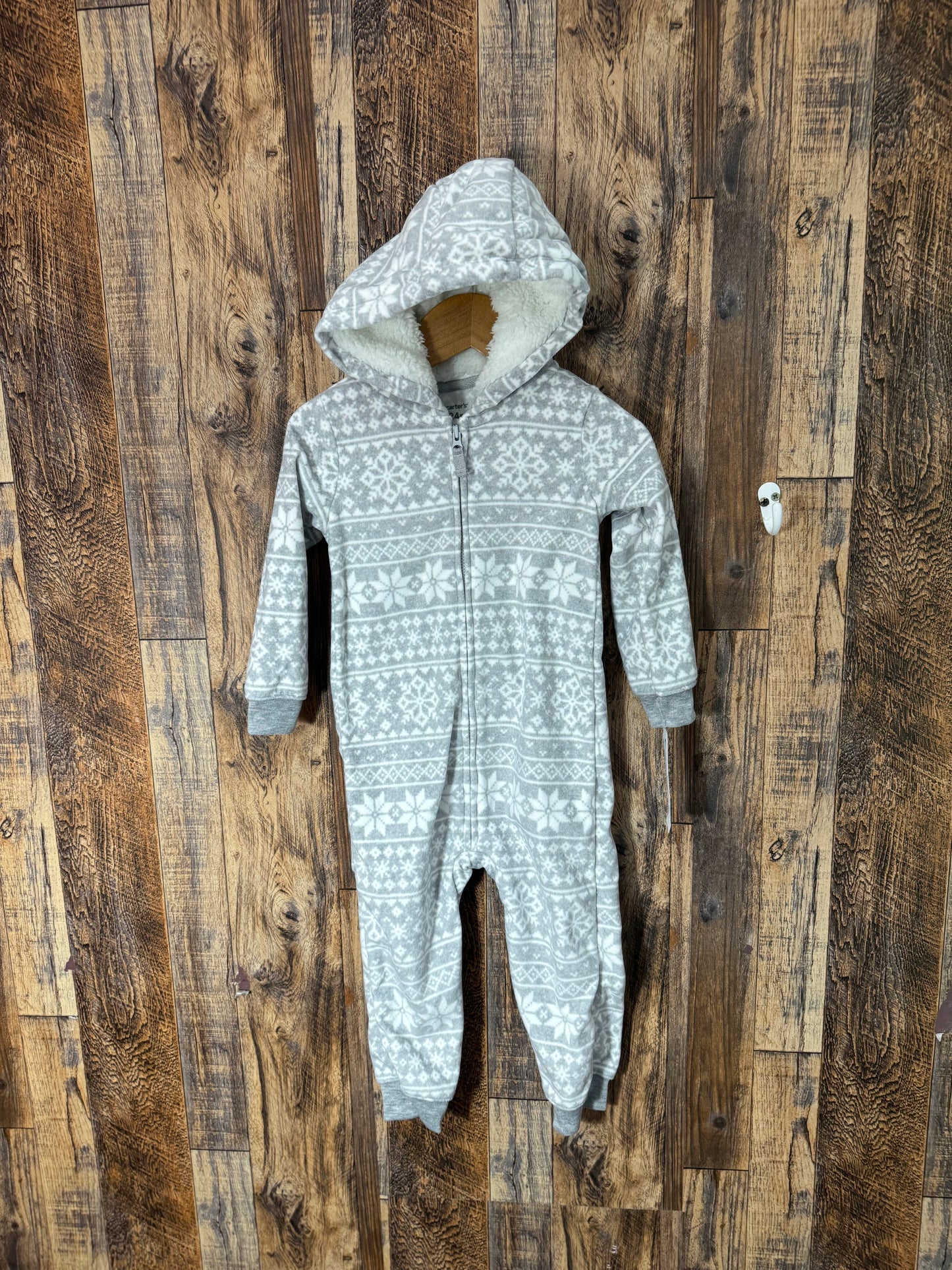 Hooded fleece romper NWT, size 24m