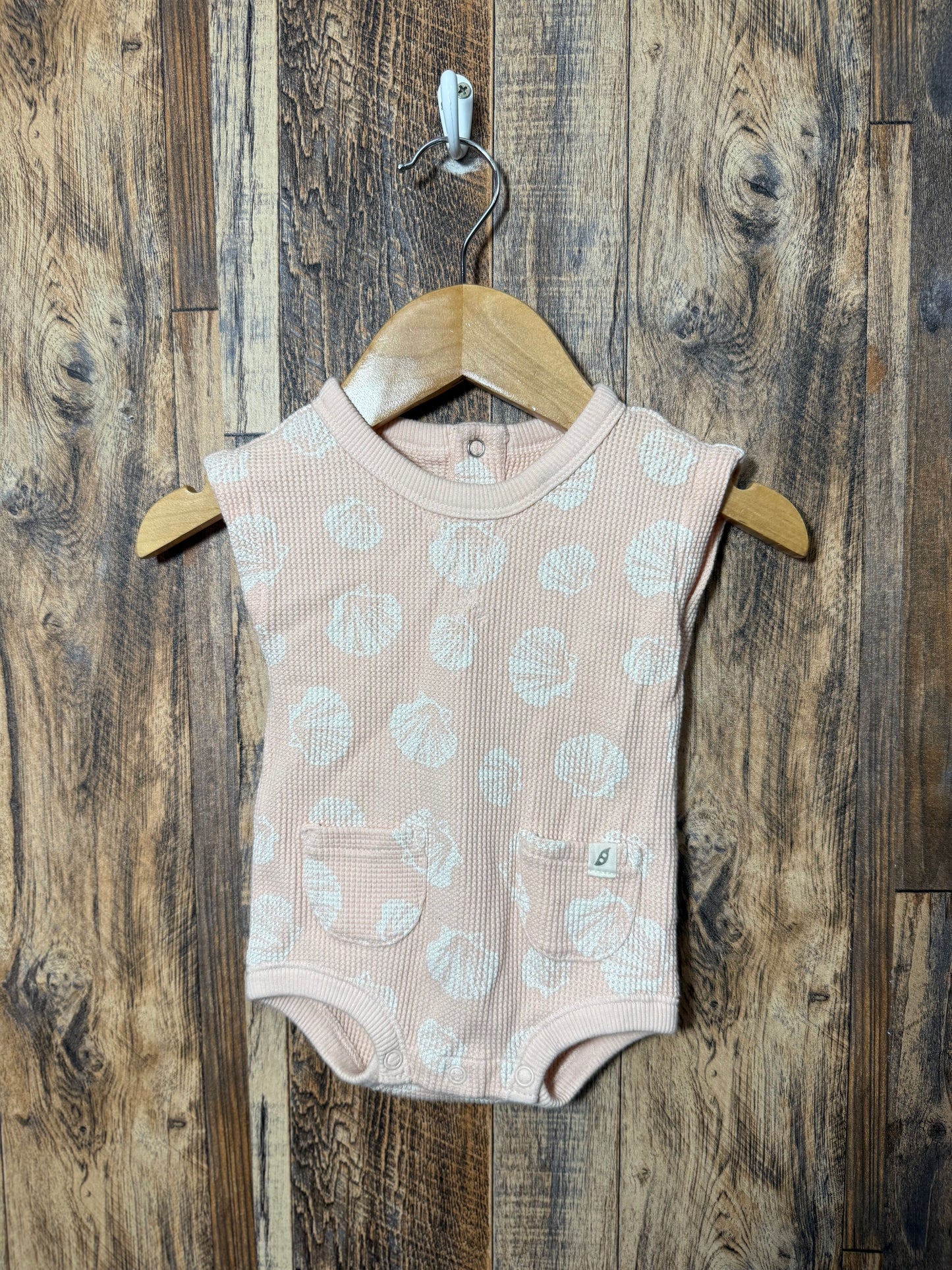 Organic cotton romper, size 0-3m