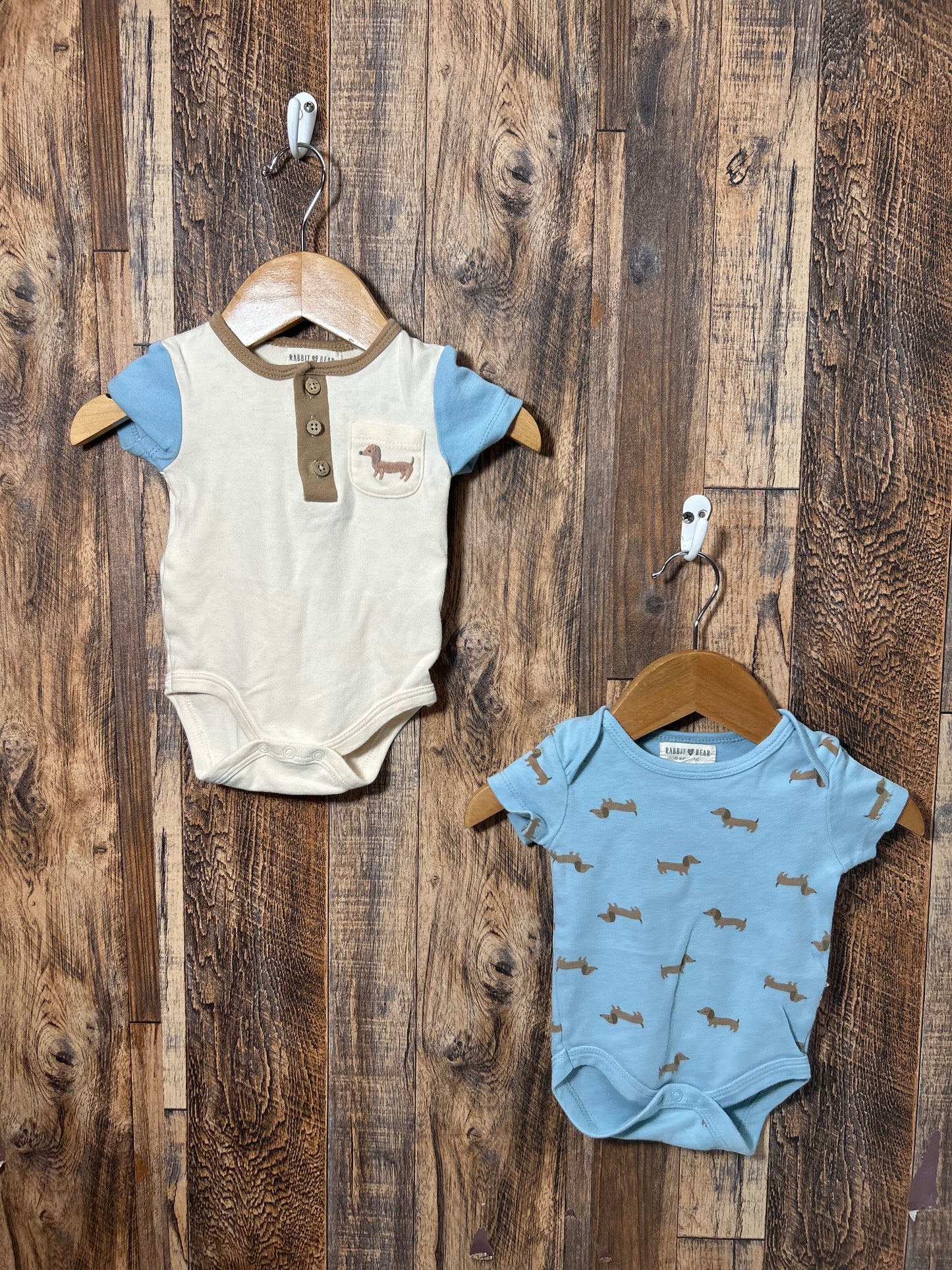 2pc organic cotton set, size 0-3m