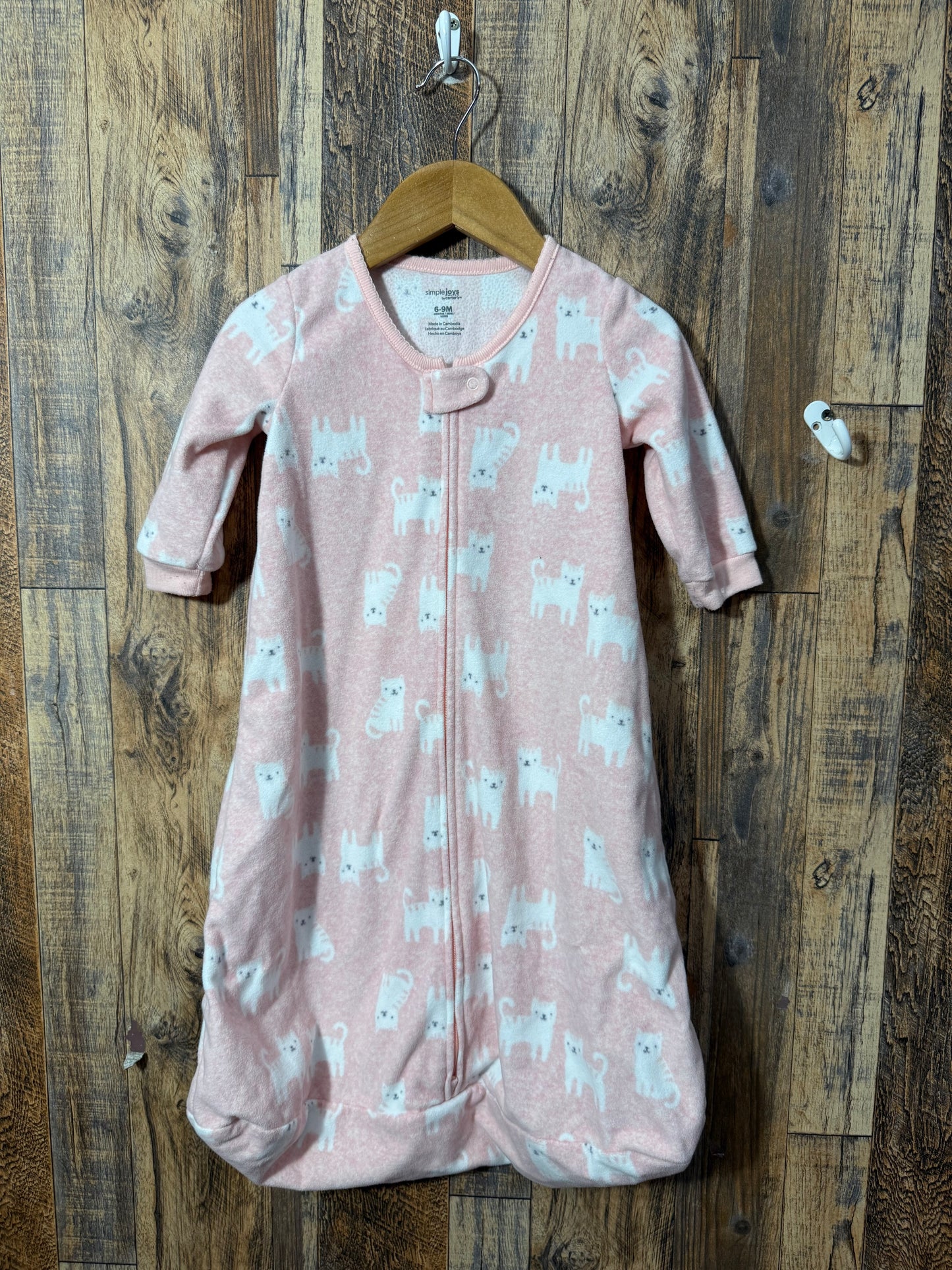 Fleece sleep sack, size 6-9m