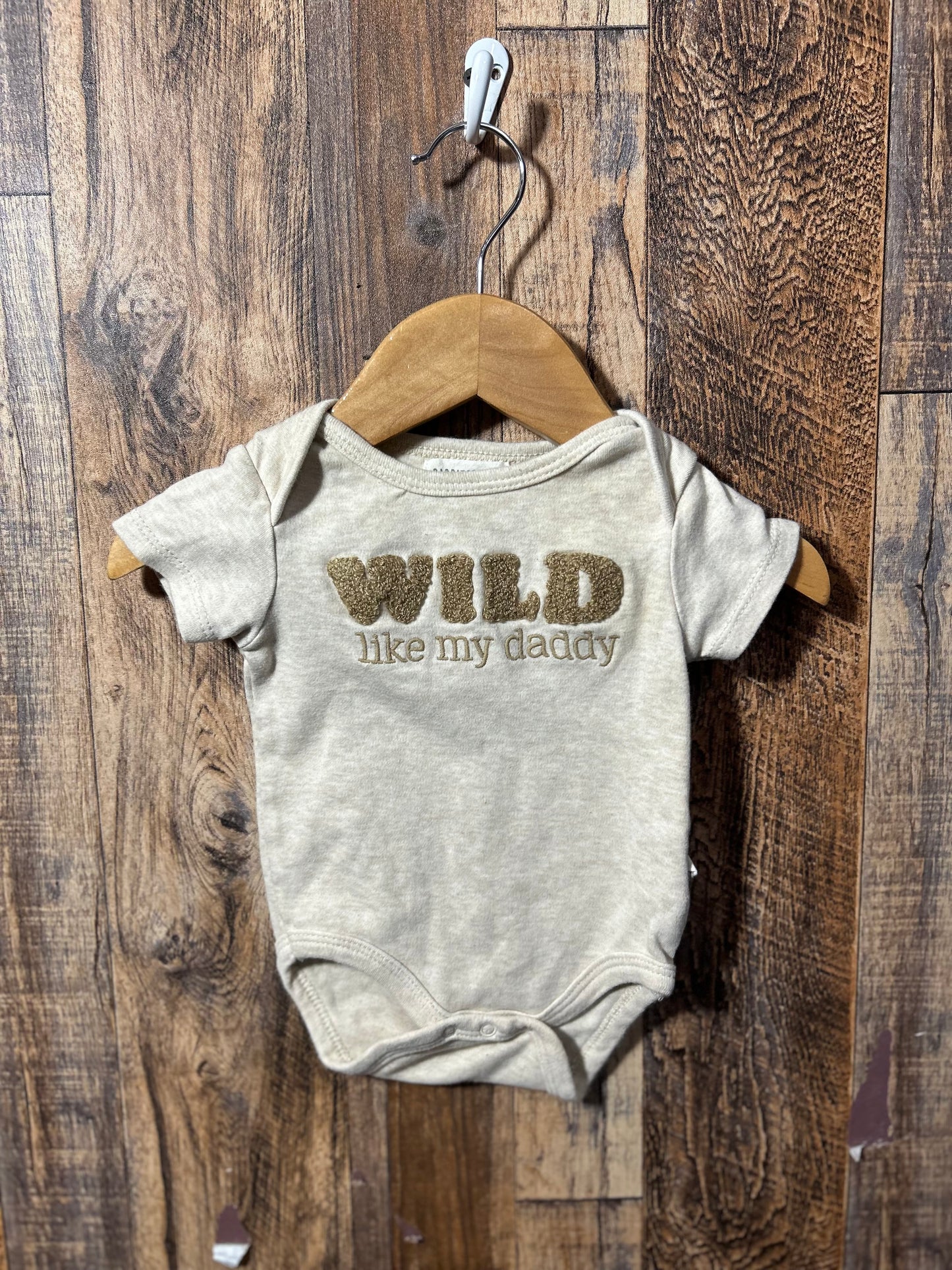 Organic cotton onesie, size 3-6m