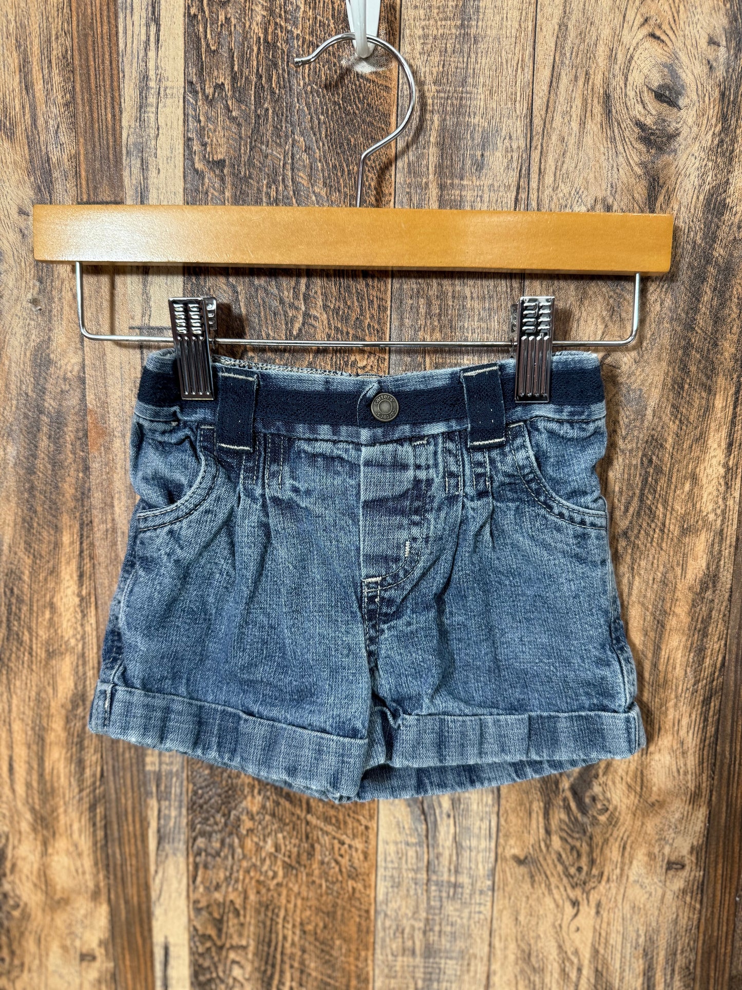 Jean shorts, size 18m