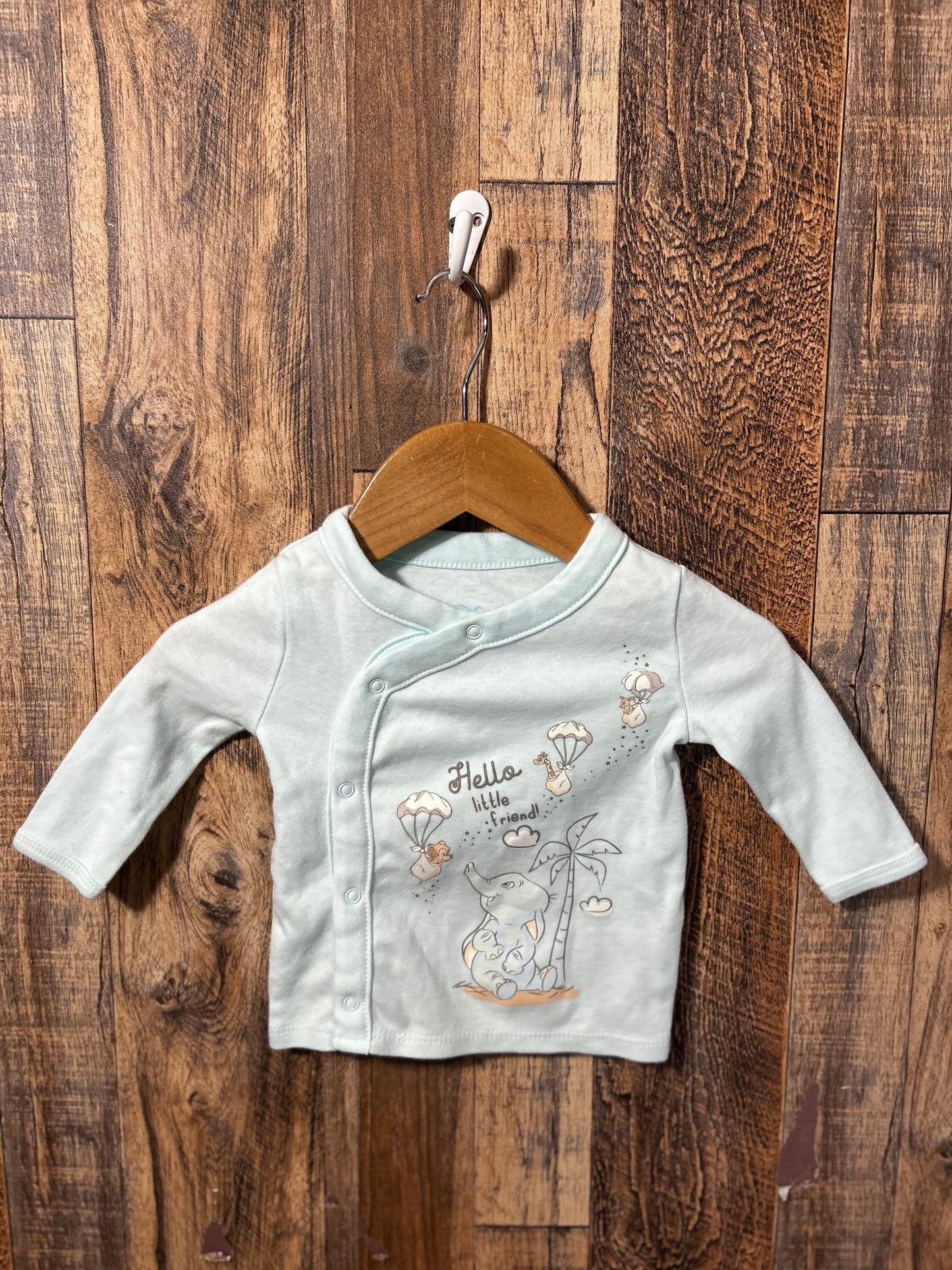 LS shirt, size 0-3m