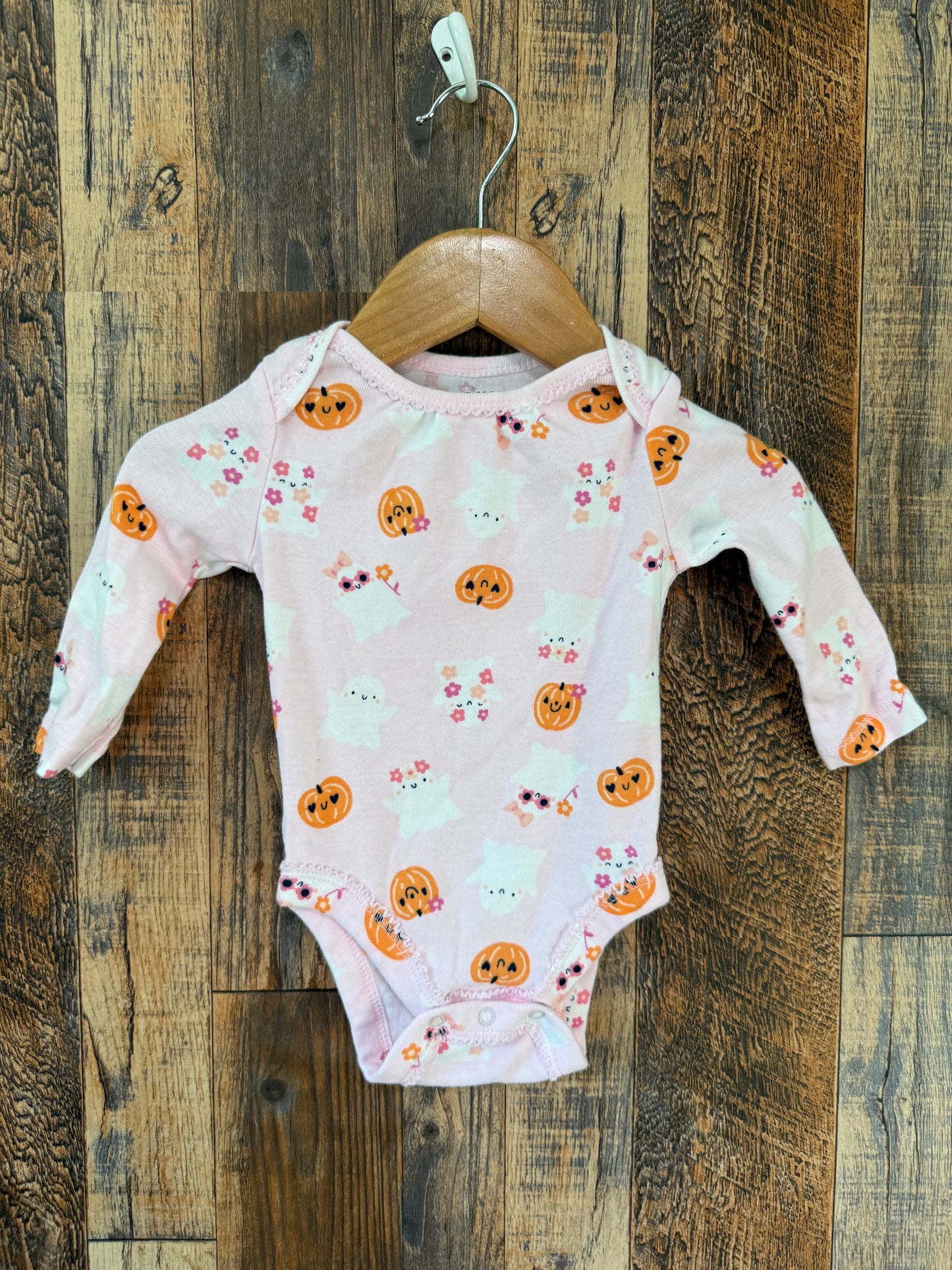 LS fall onesie(pink), size 3-6m