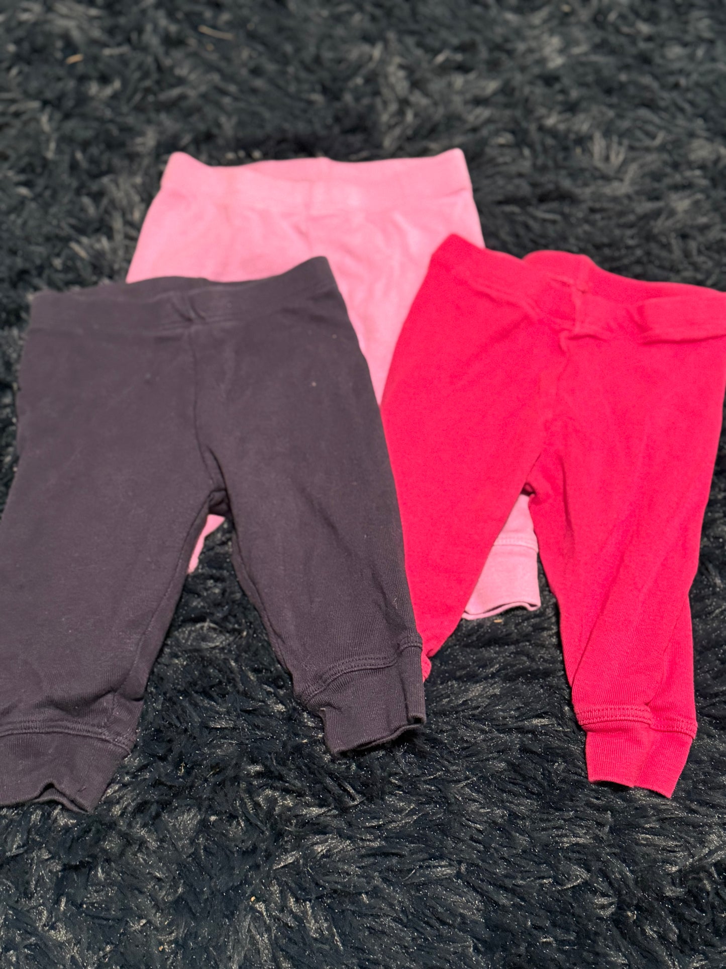 3pc organic cotton pant set, size 0-3m