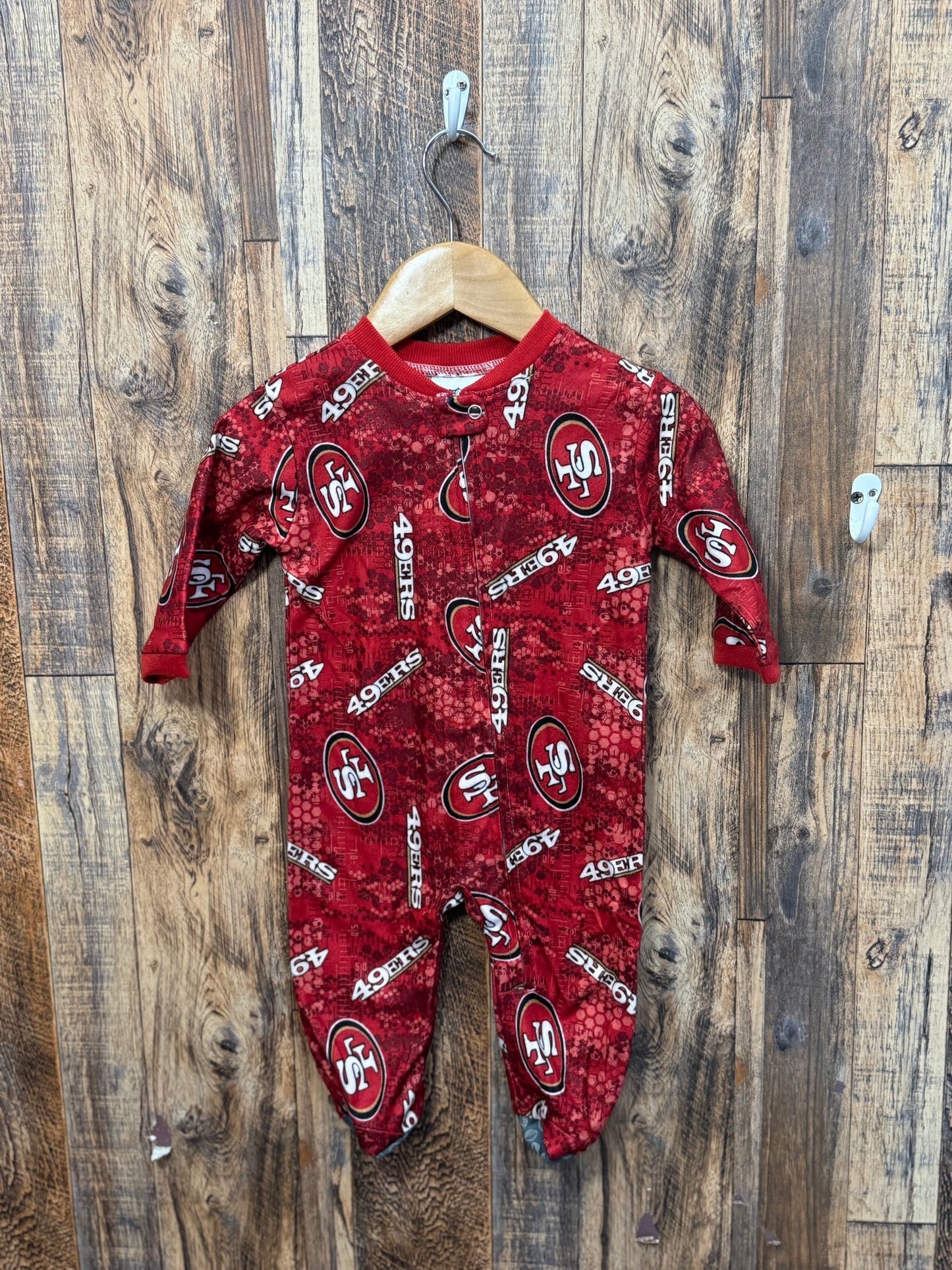 49ers Fleece sleeper, size 3-6m