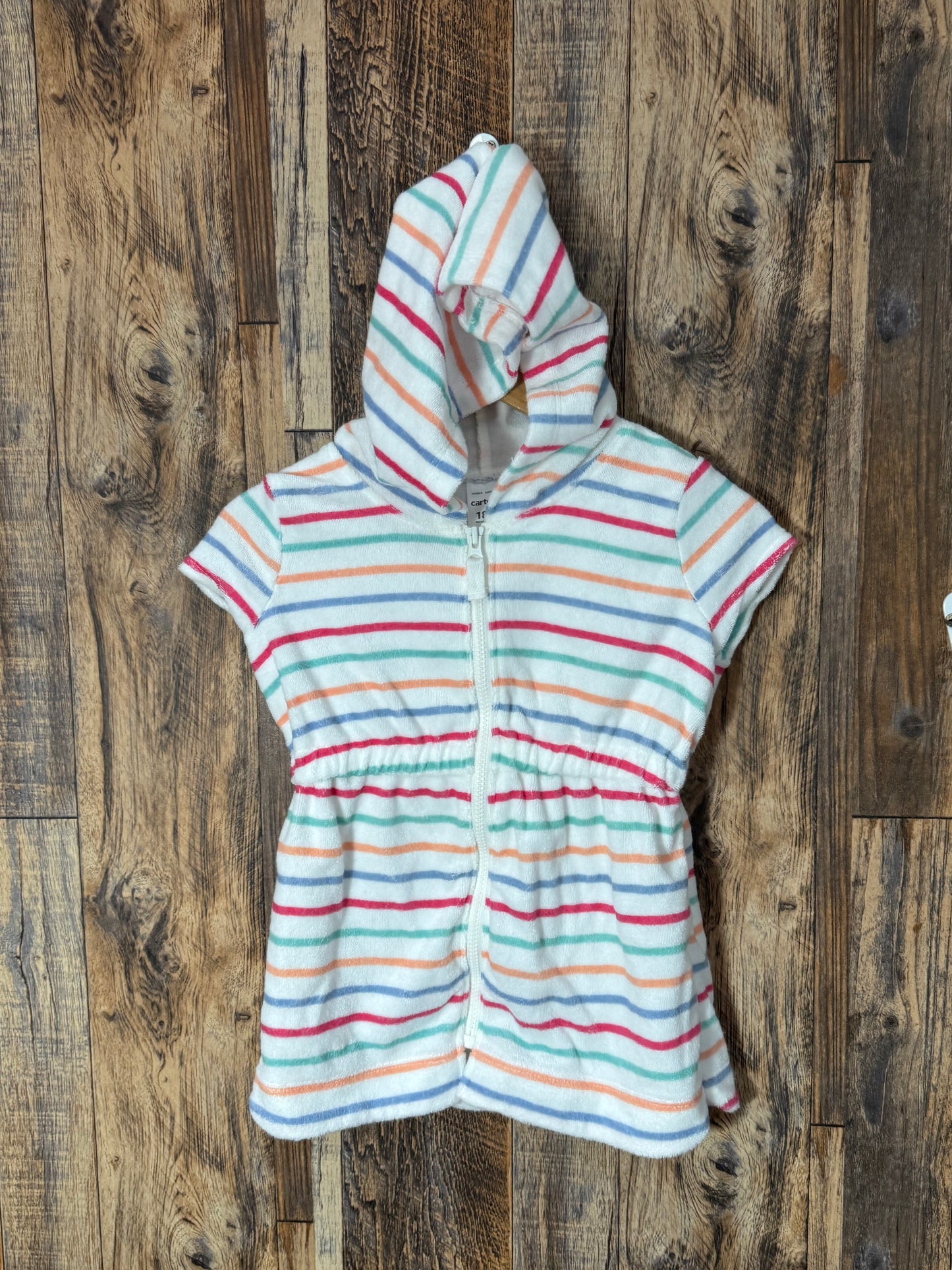 Hooded bathing suit cover up, size 18m