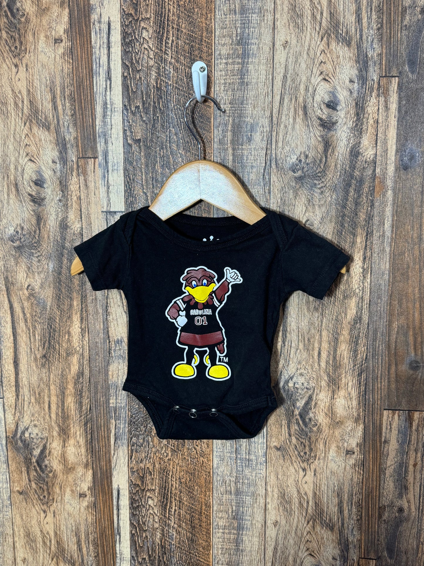 Gamecocks onesie, size 0-3m