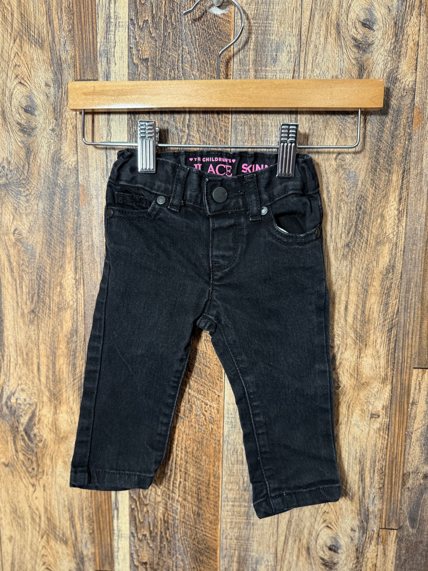 Black jeans, size 6-9m