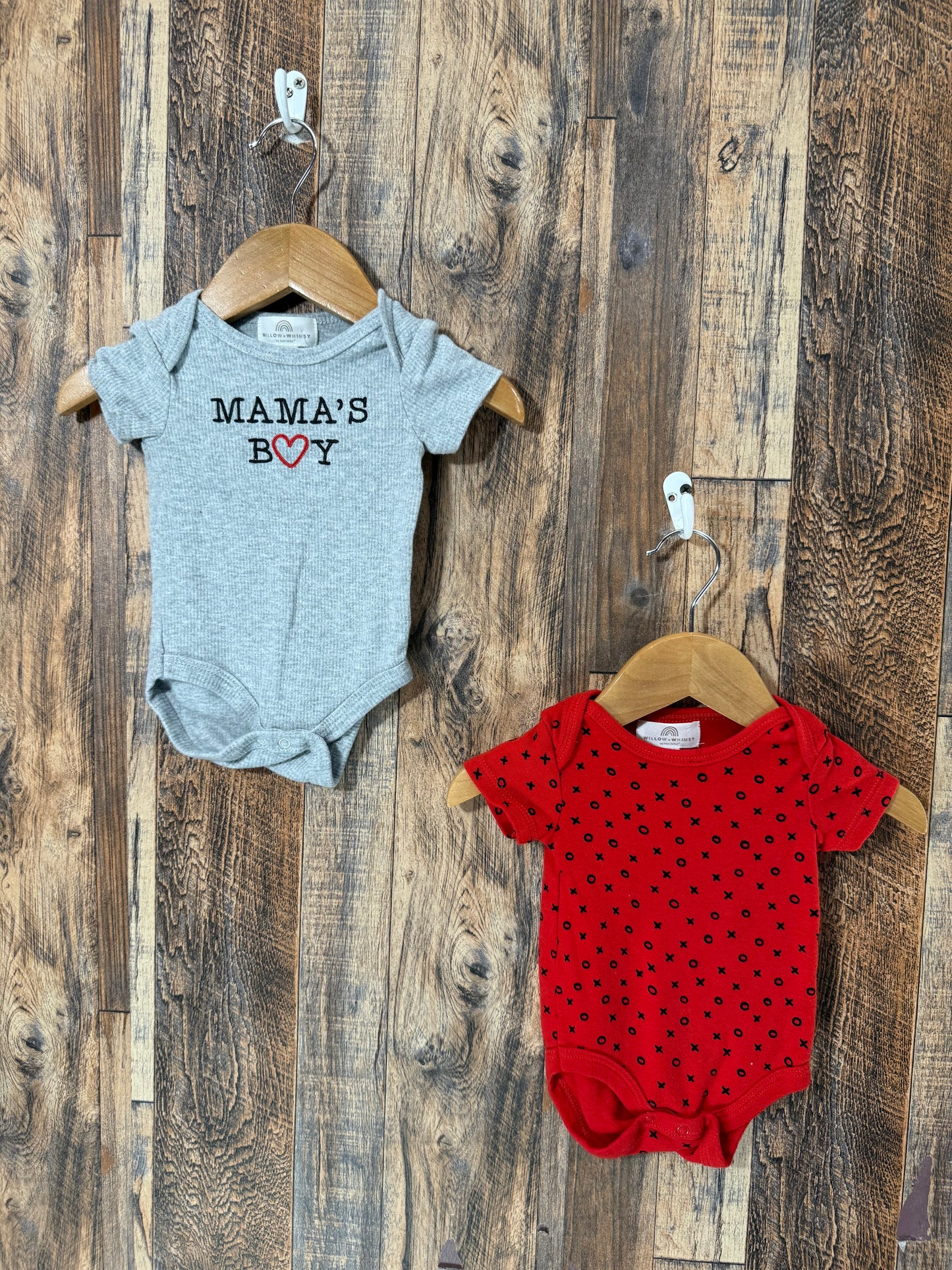 2pc onesie set, size 0-3m