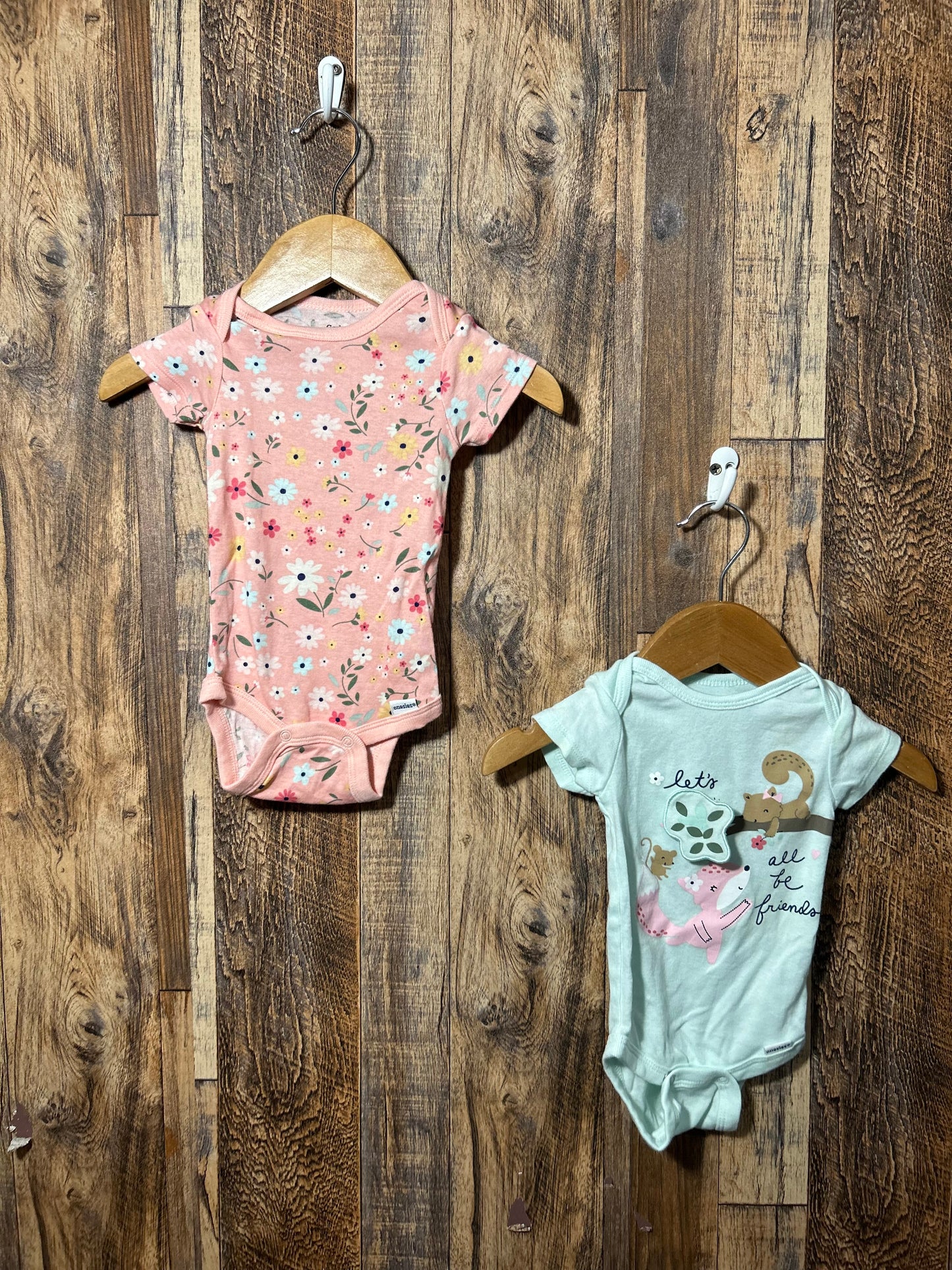 2pc onesie set, size 0-3m