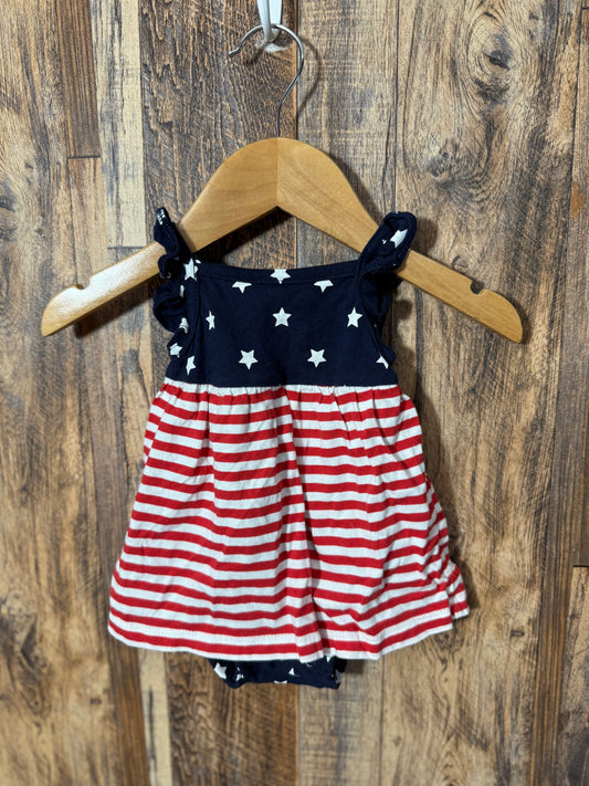Patriotic Dress romper, size NB