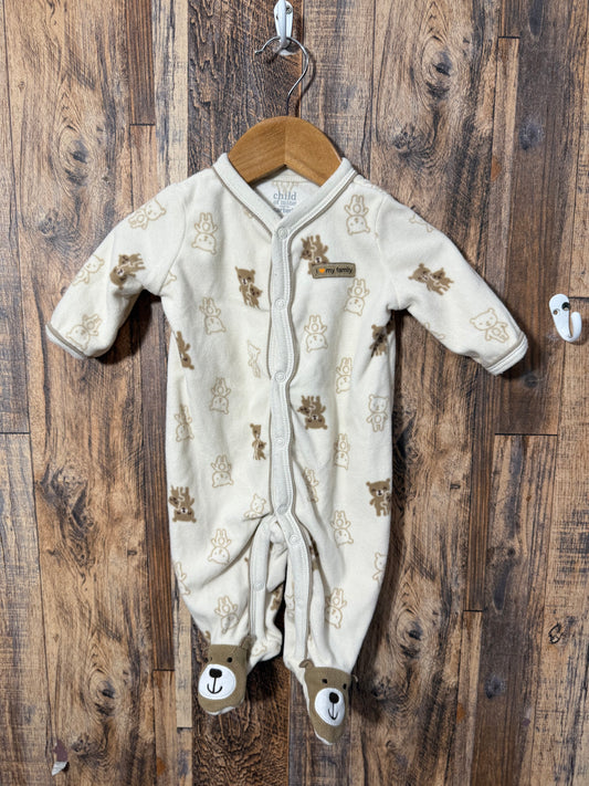 Fleece sleeper, size 0-3m
