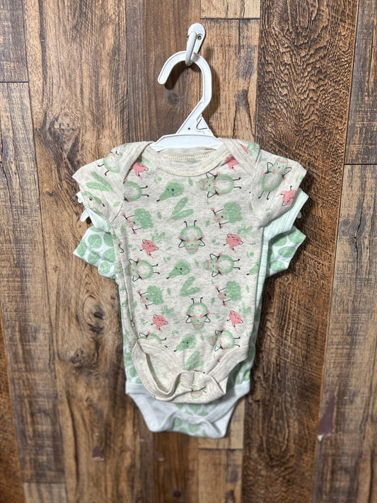 3pc onesie set, size 0-3m