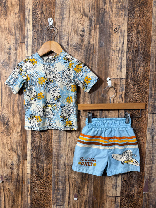 2pc swim set, size 18m