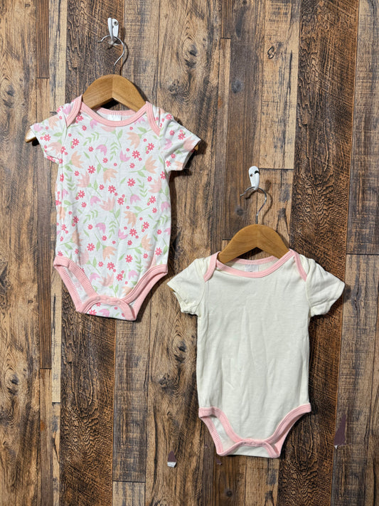 2pc onesie set, size 6-9m
