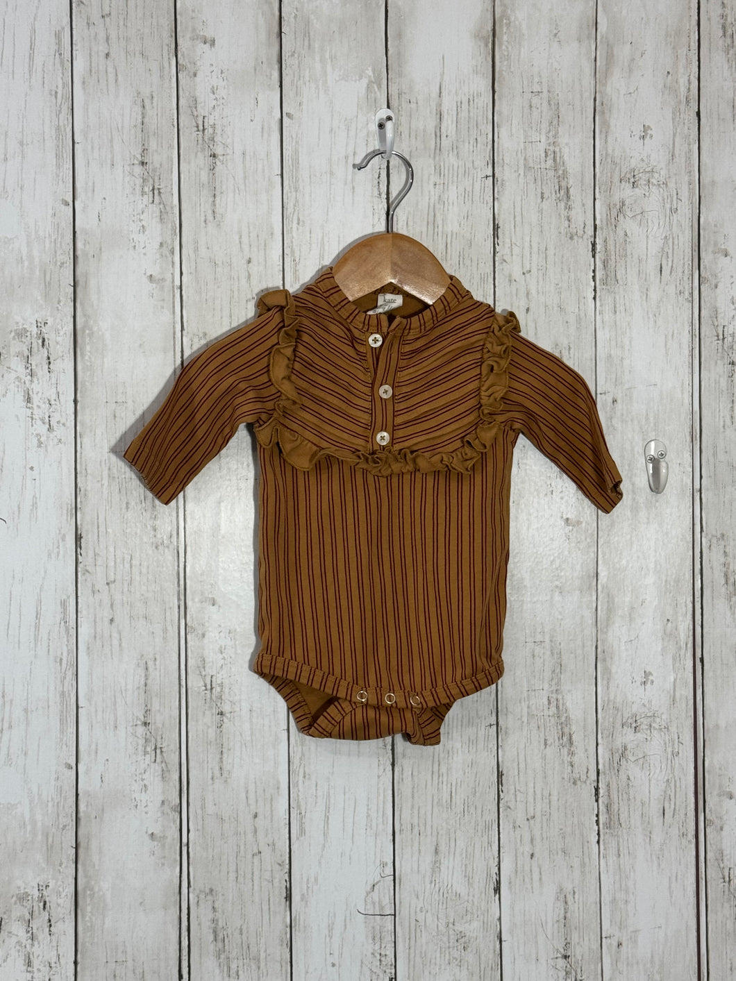 Organic cotton LS shirt, size 6-12m