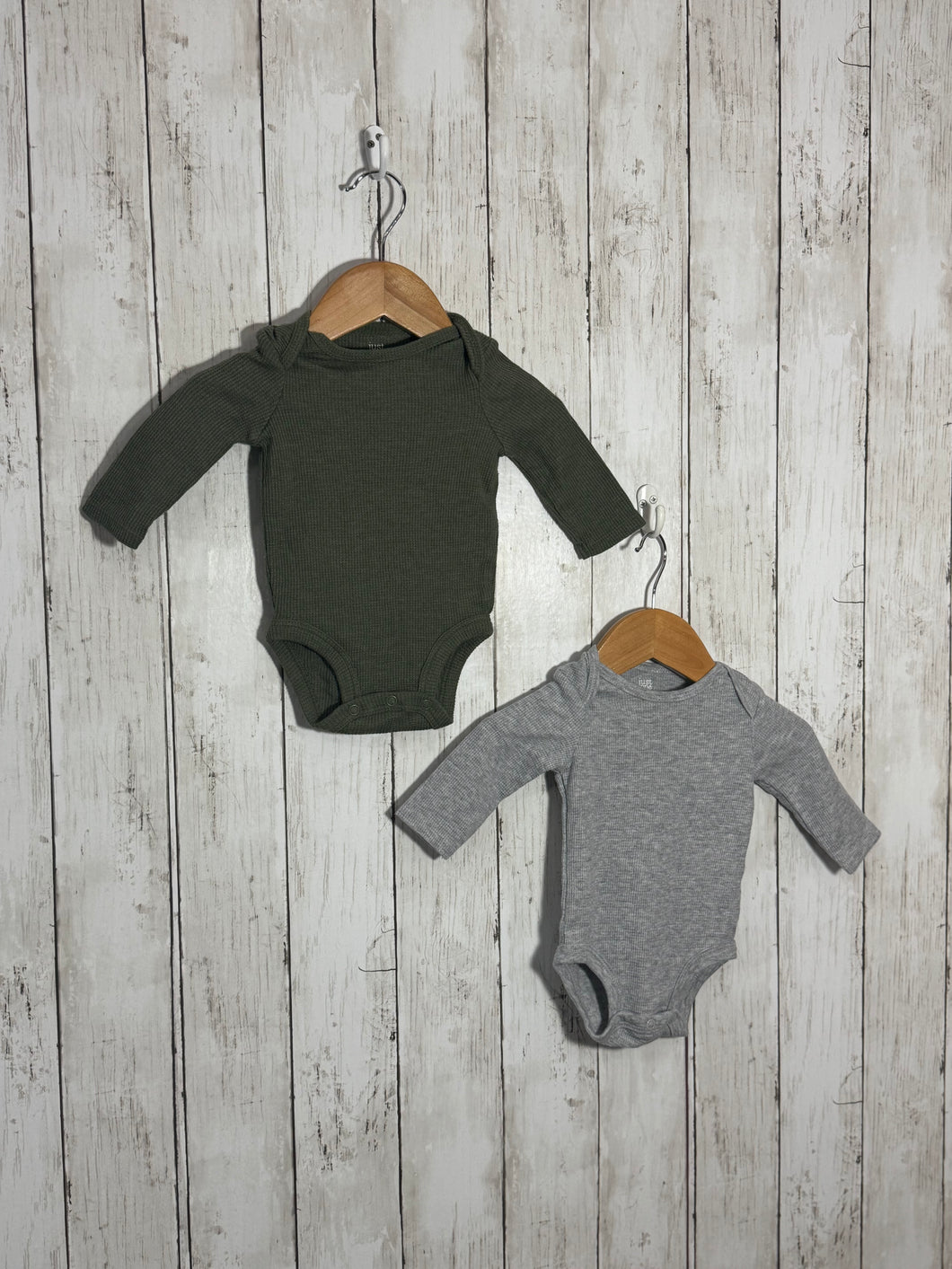 2pc LS onesie set, size 3m