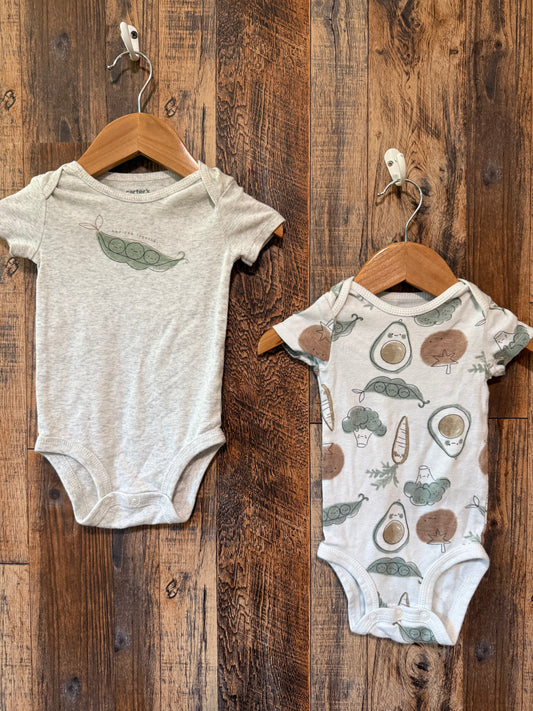 2pc onesie set, size 6m