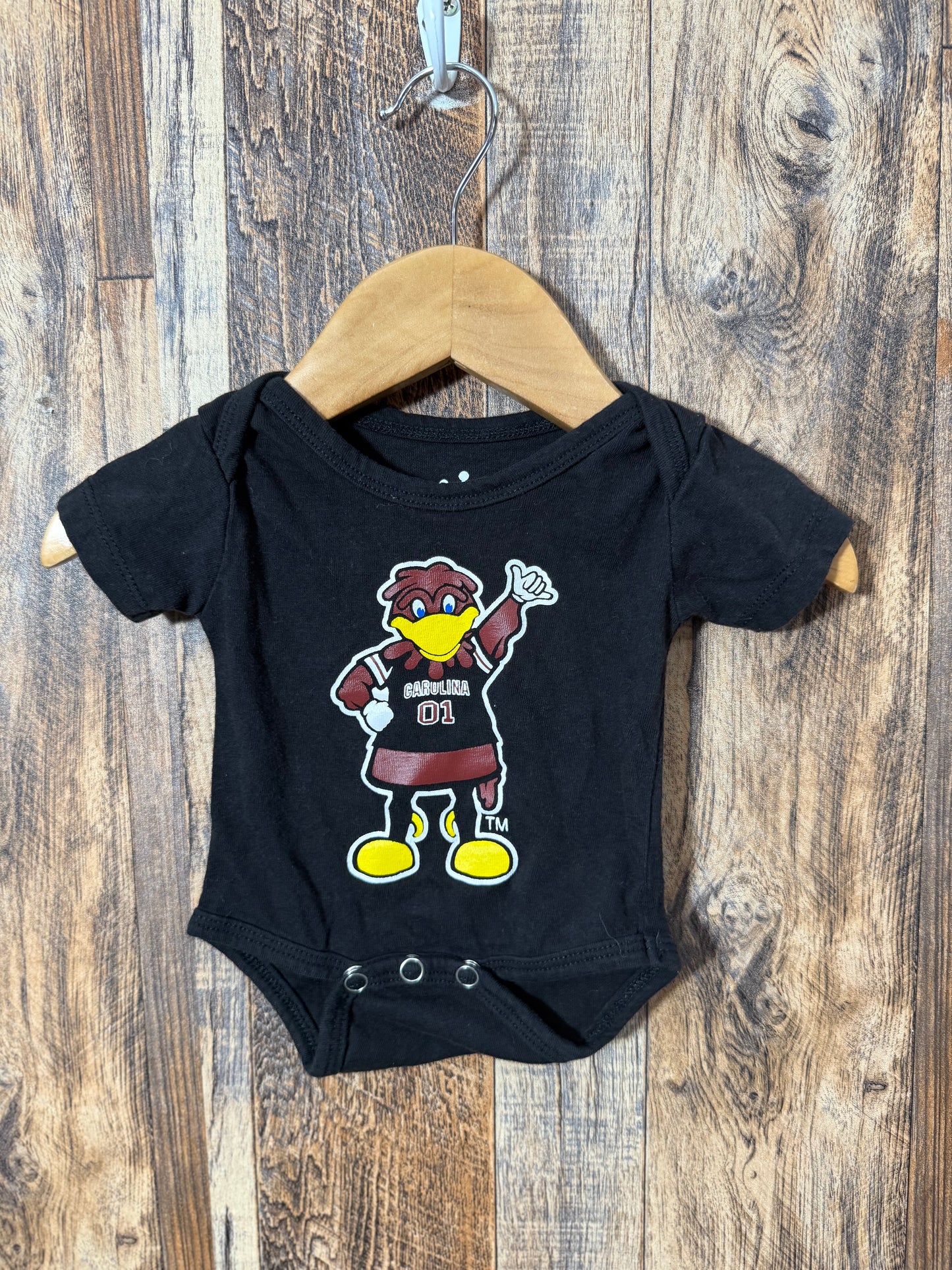 Gamecocks onesie, size 0-3m