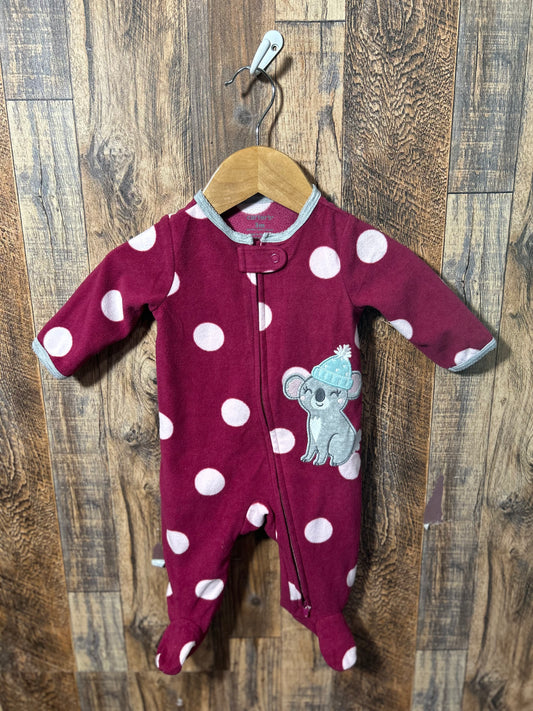 Fleece sleeper, size 3m