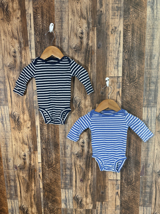2pc LS onesie set, size 3m
