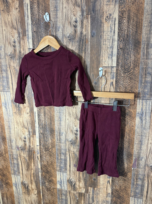 Organic cotton 2pc set, size 12-18m