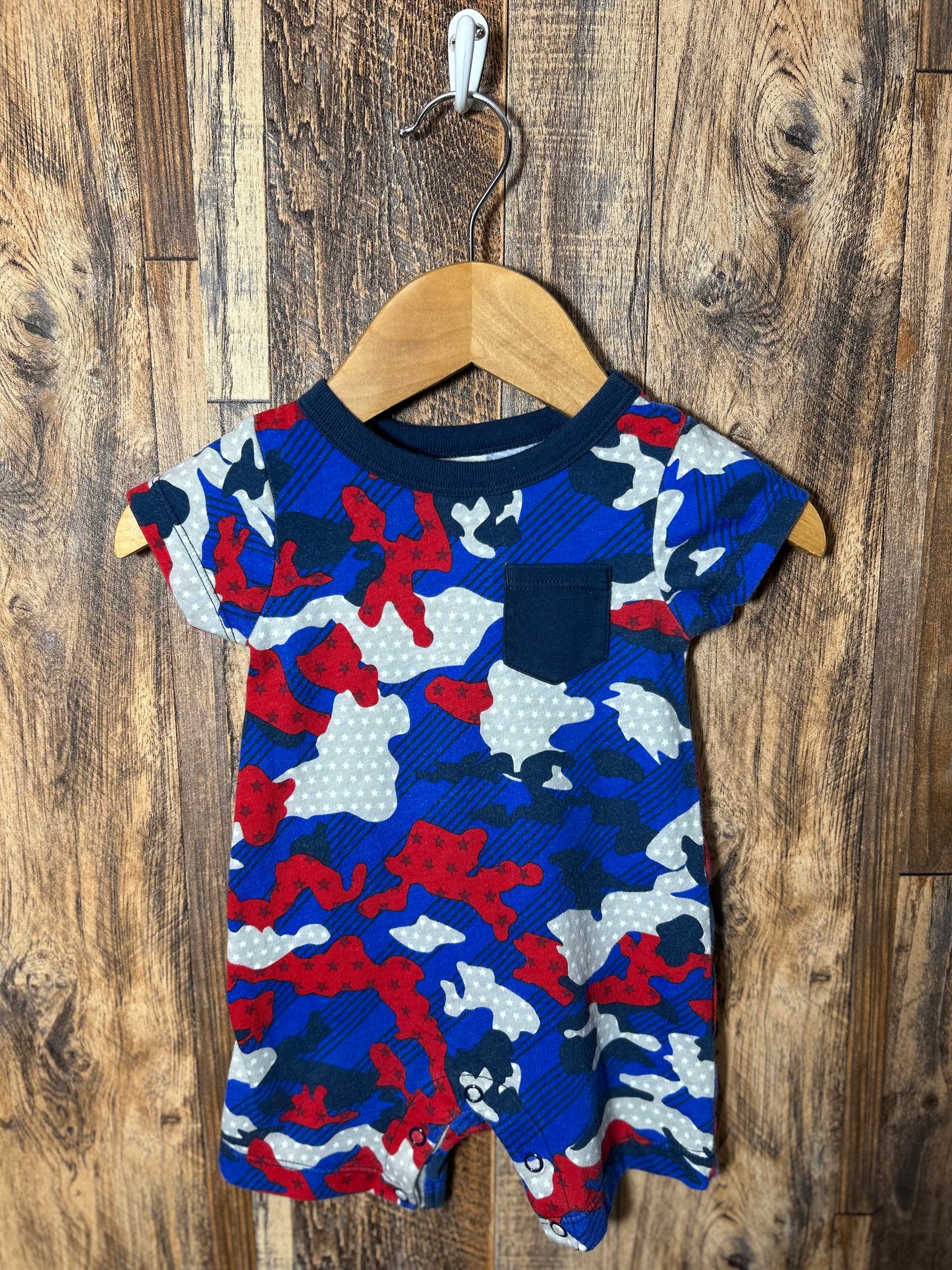 Patriotic romper, size 0-3m