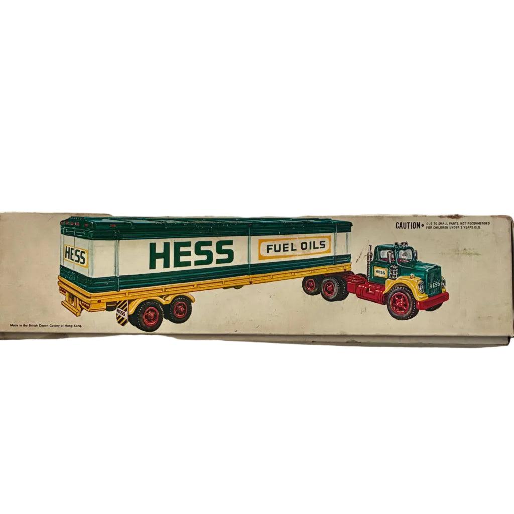 Vintage Hess 1976 Fuel Truck w Barrels