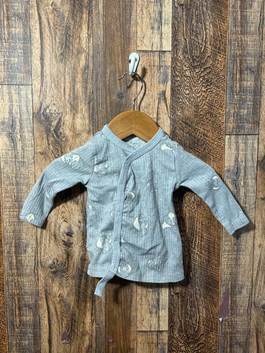 LS shirt, size 0-3m