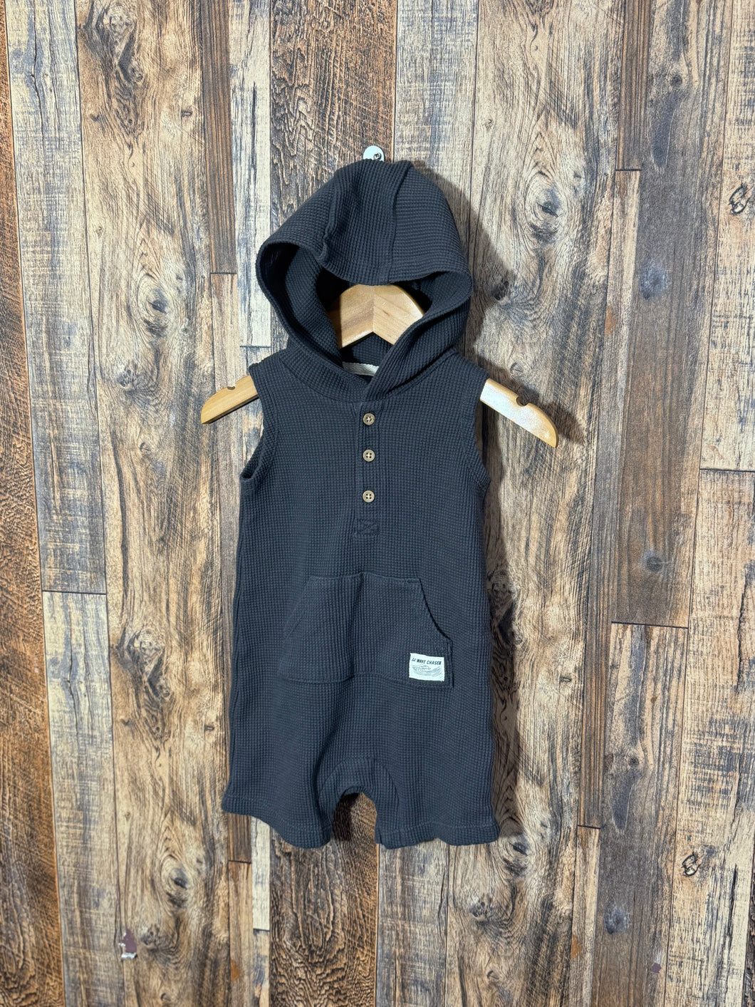 Hooded romper, size 9m