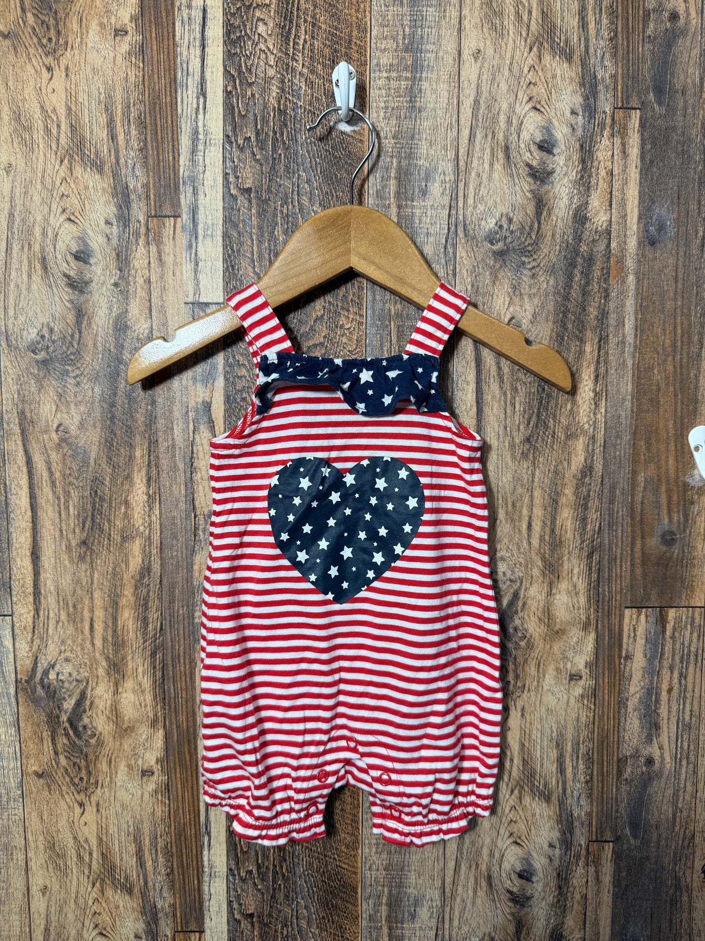 Patriotic romper, size 0-3m