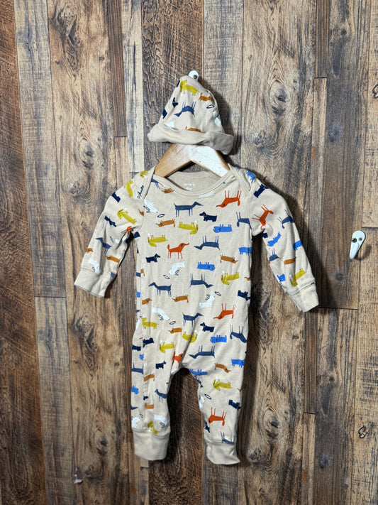 Romper w/ hat, size 9m