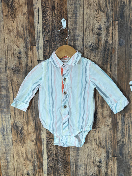 LS Button up shirt, size 3/6m