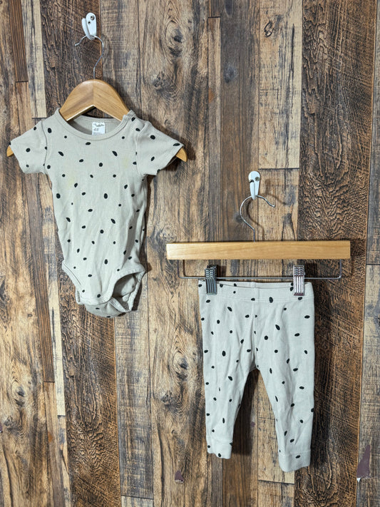 Organic cotton 2pc set, size 3m