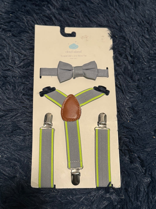 Suspenders and bow tie