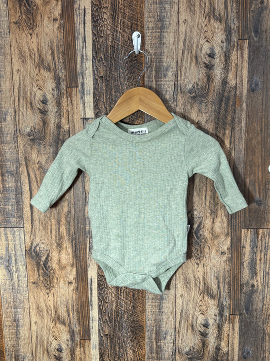 LS organic cotton onesie, size 3-6m