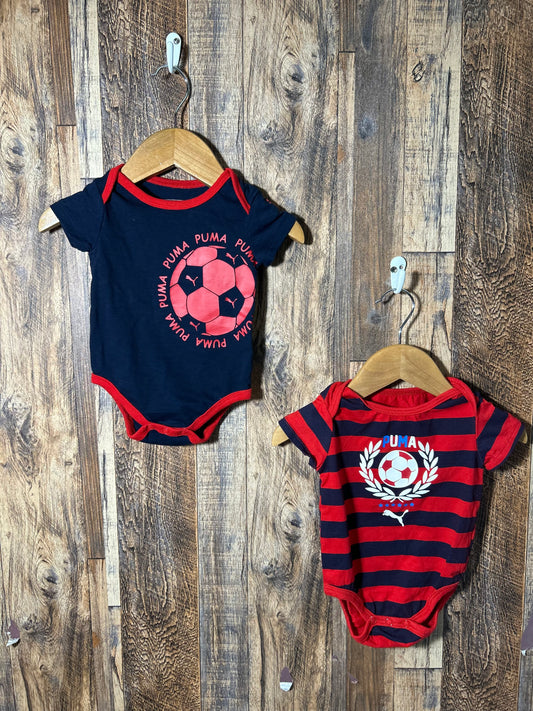 2pc onesie set, size 0-3m