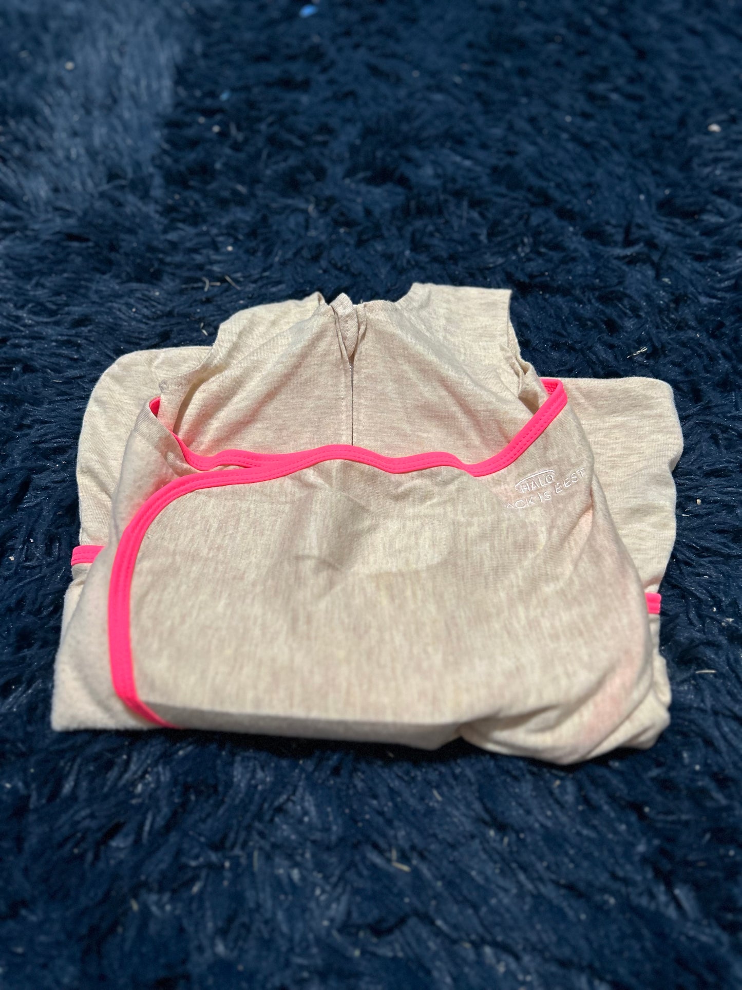 Tan & Pink halo waddle, size 0-3m
