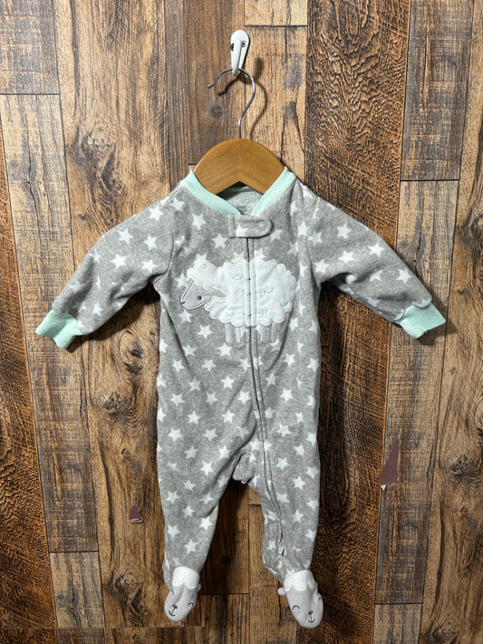 Fleece sleeper, size 0-3m