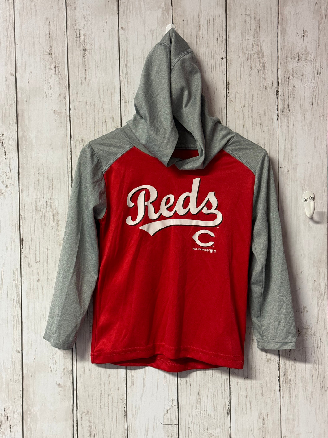 Reds hooded LS shirt, size 3t